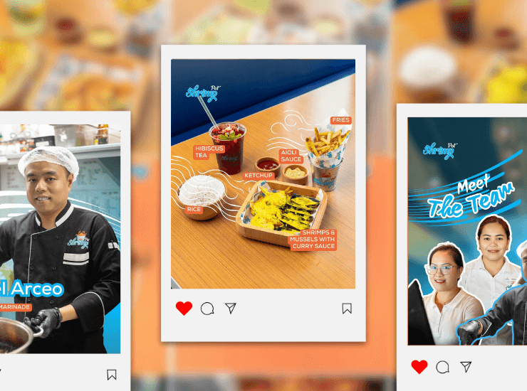 Shrimp Pot Social Media Design