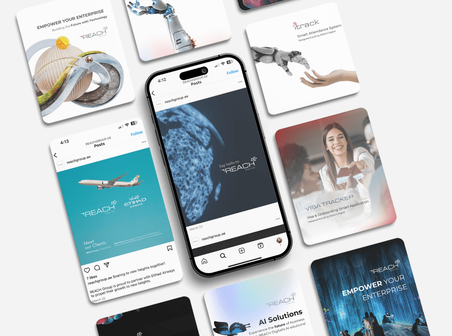 REACH Group & Sub-Brands Social Media Design