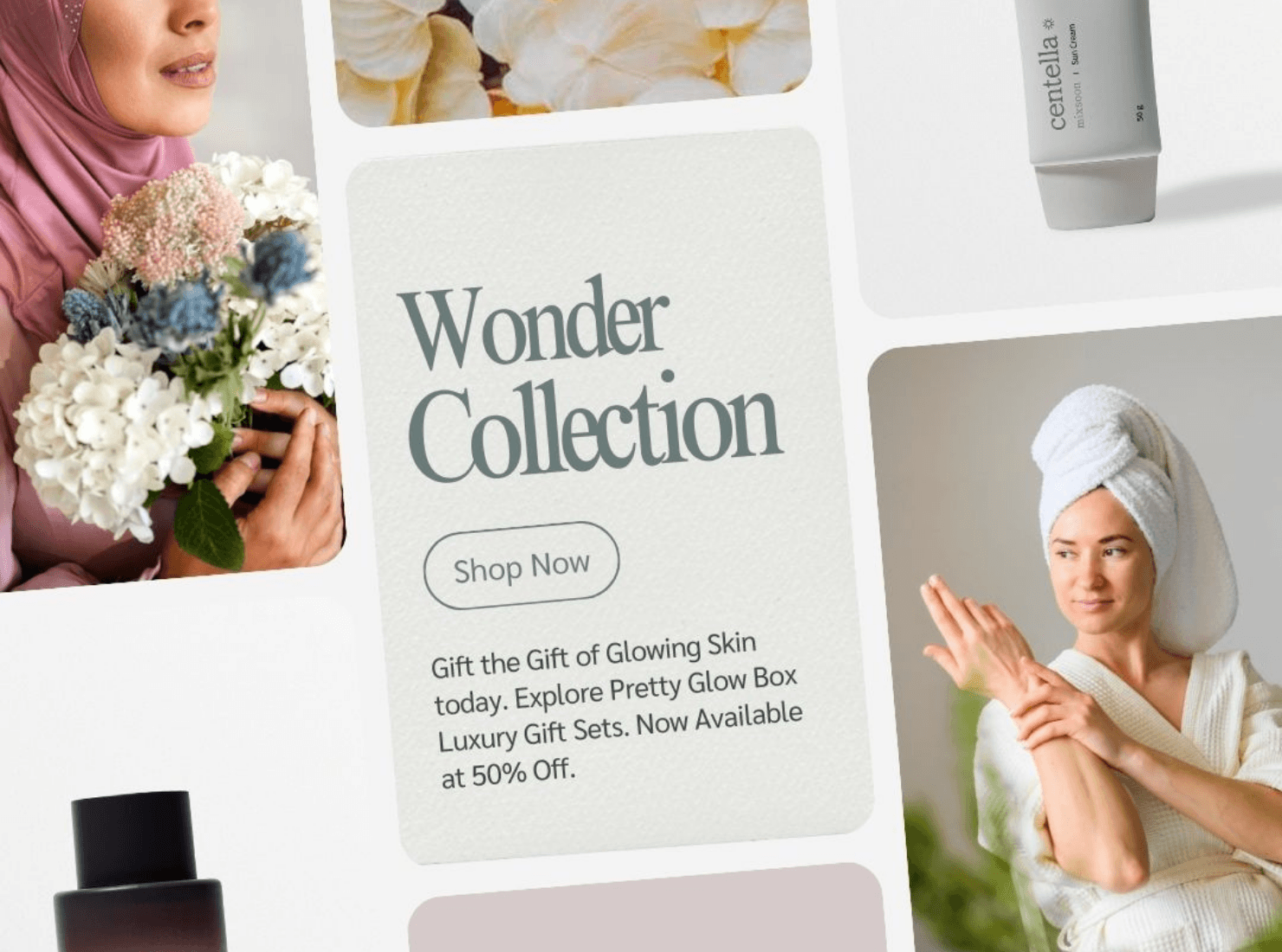 Pretty Glow Box Social Media Design